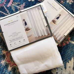 Threshold White Linen Curtains 84”